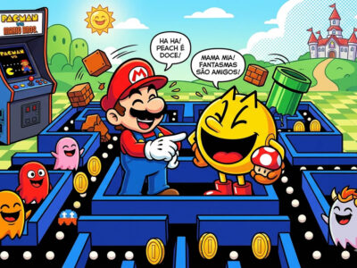 Quando dois mundos colidem: O épico encontro de Pacman vs Mario Bros que vai explodir sua mente nostálgica