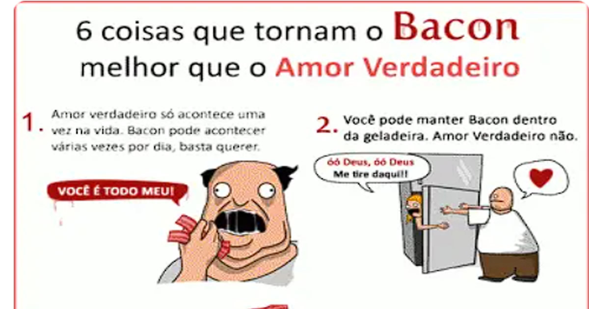 6 coisas que tornam o Bacon melhor que o Amor Verdadeiro