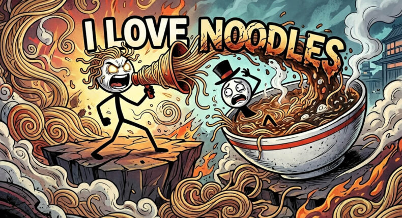 Lembra de “Love Noodles”? A animação viral que provou que o humor ácido não tem limites