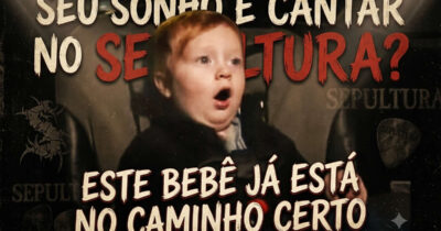 Se o seu sonho é cantar no Sepultura, você precisa ver o que este bebê fez no banco de trás do carro