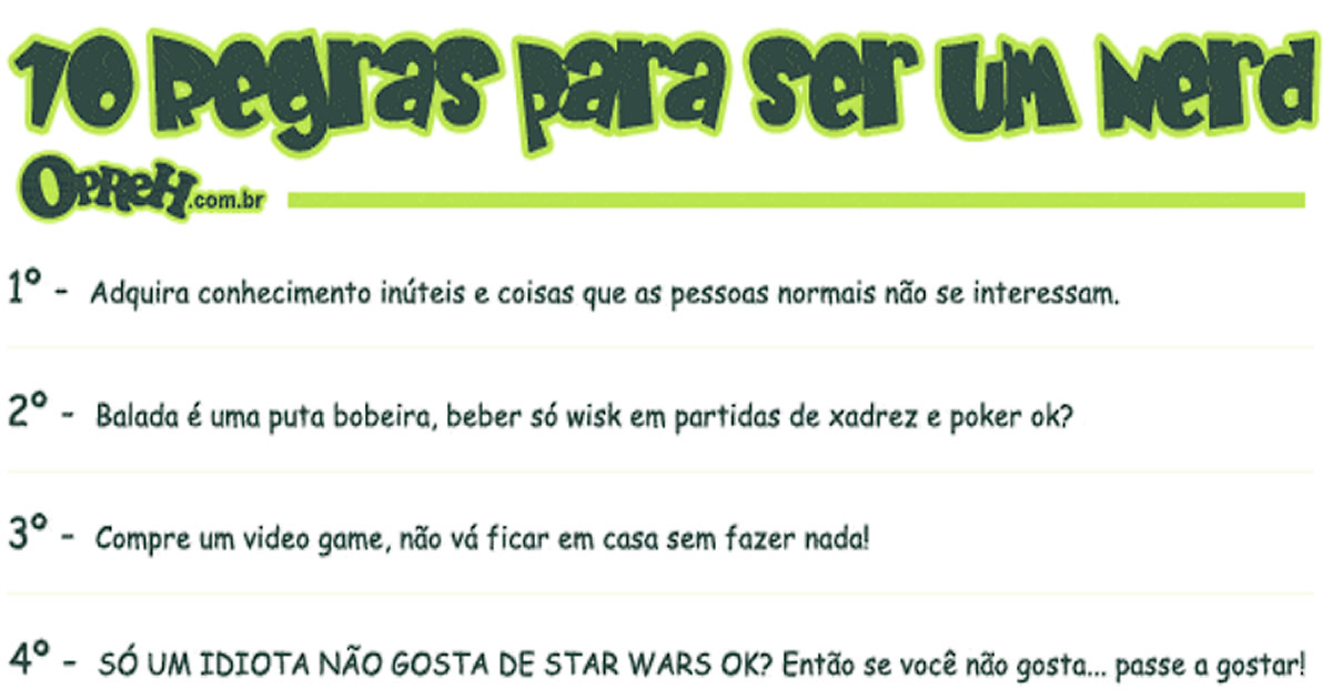 10 Regras para ser um Nerd