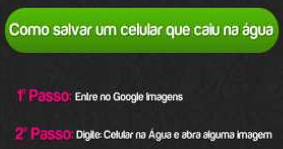Como salvar um celular que caiu na Água