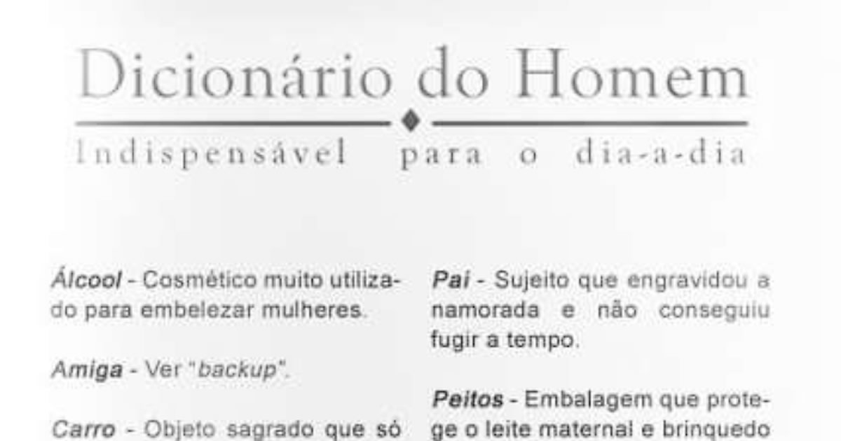 Dicionário do homem