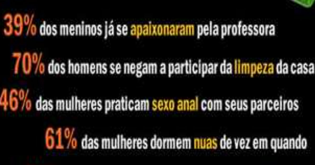 Estatísticas do sexo