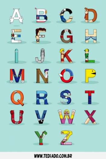 Se as letras do alfabeto fosse personagem do video game 2