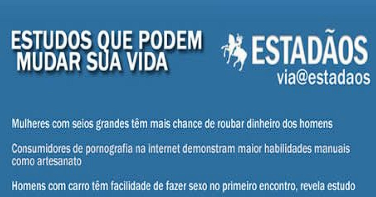 Estudos que podem mudar a sua vida