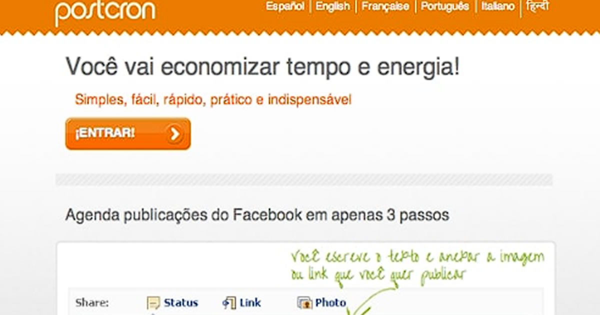 Postcron – Como agendar publicações no facebook