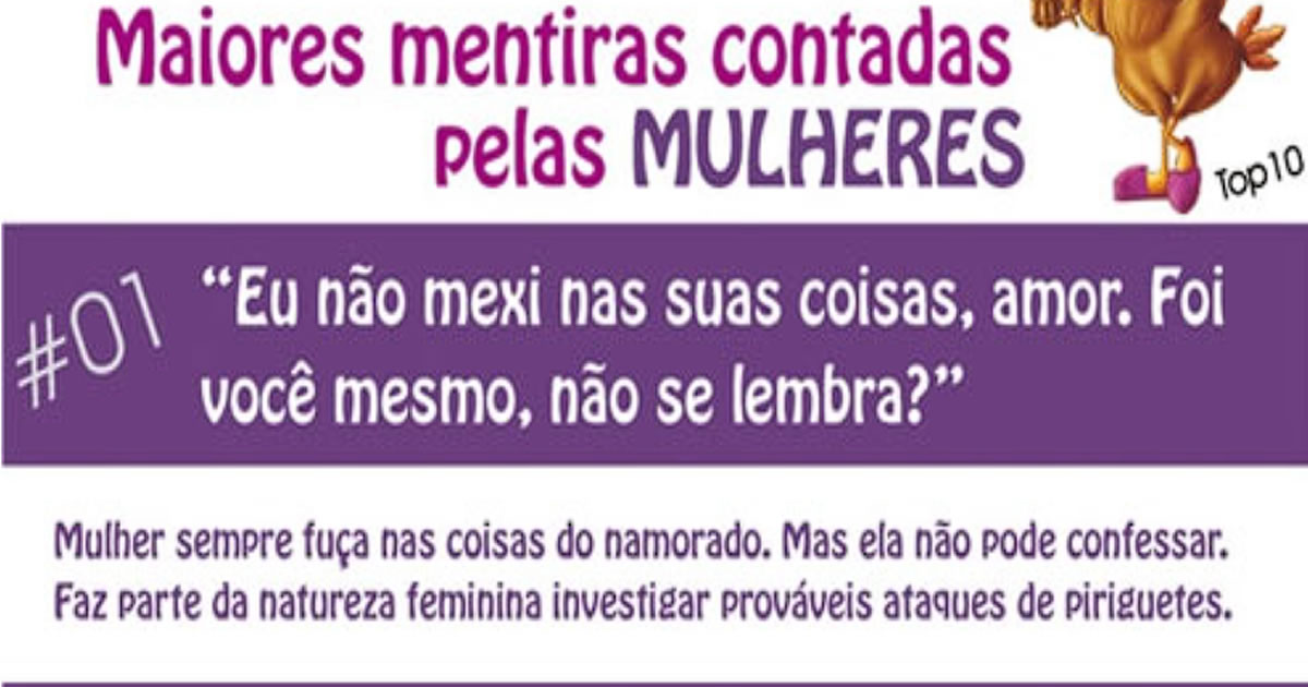 As 10 maiores mentiras contadas pelas mulheres
