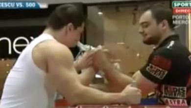 Profissional de queda de braço Vs fisiculturista 5