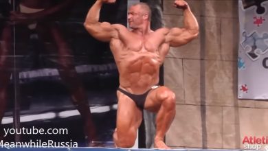 Em um concurso de fisiculturismo na Rússia 5