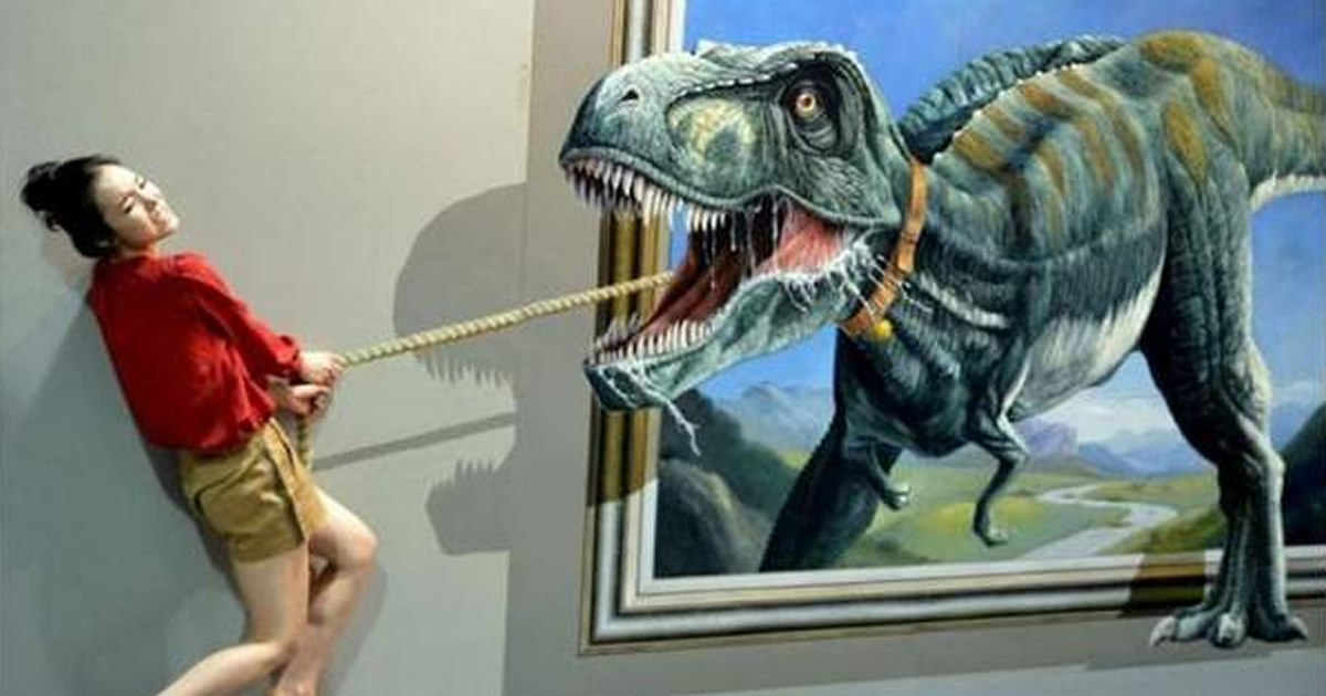 Exposição de pintura em 3D na China (26 fotos)