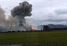 Grande explosão em uma fábrica de fogos de artifício na Colômbia 5