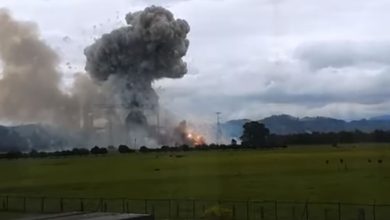 Grande explosão em uma fábrica de fogos de artifício na Colômbia 4