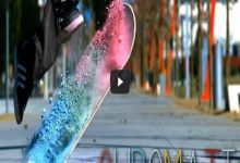 Pó colorido com skate - Slow Motion 8