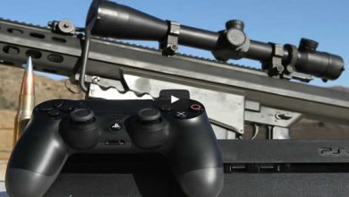 Homem destrói PS4 com rifle 2