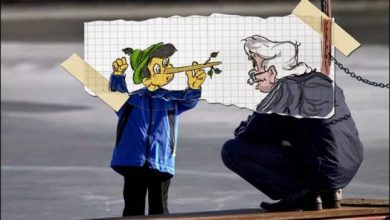 Desenhos engraçados em fotos (19 fotos) 8