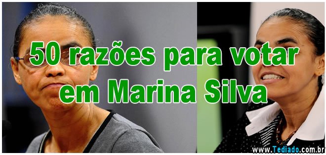 50 razões para votar em Marina Silva