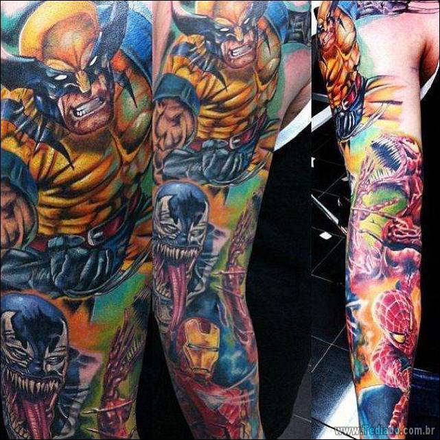 54 Tatuagens da Marvel que vão deixar você de boca aberta