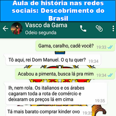 Aula de história nas redes sociais: Descobrimento do Brasil link-da-semana-01