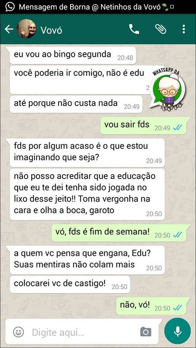 20 momentos engraçados da Vovó Whatsapp - Blog Tediado