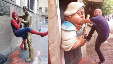 26 pessoas que sabem se divertir quando vêem uma estátua 34