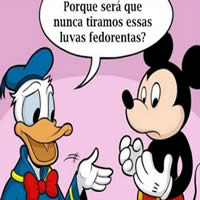 Mickey tirou a luva