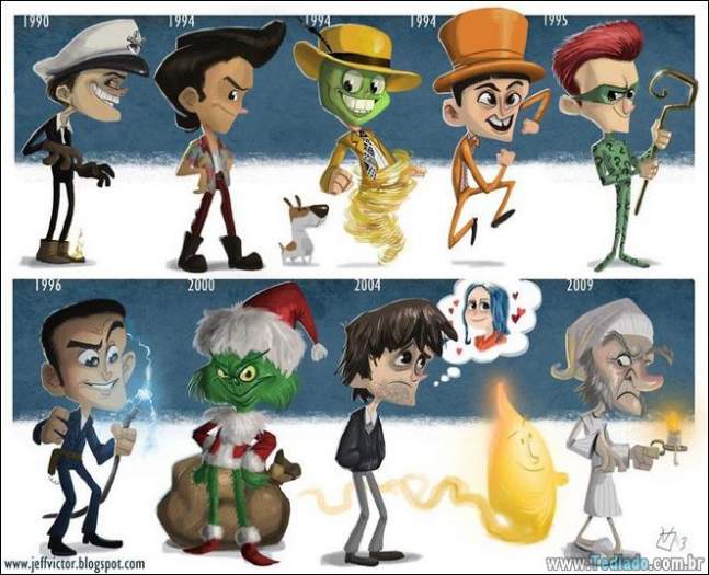20 evolução de atores e personagens famosos 2