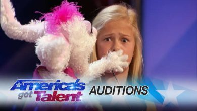 Garotinha ventríloqua de 12 anos é aplaudida de pé em programa americano 9