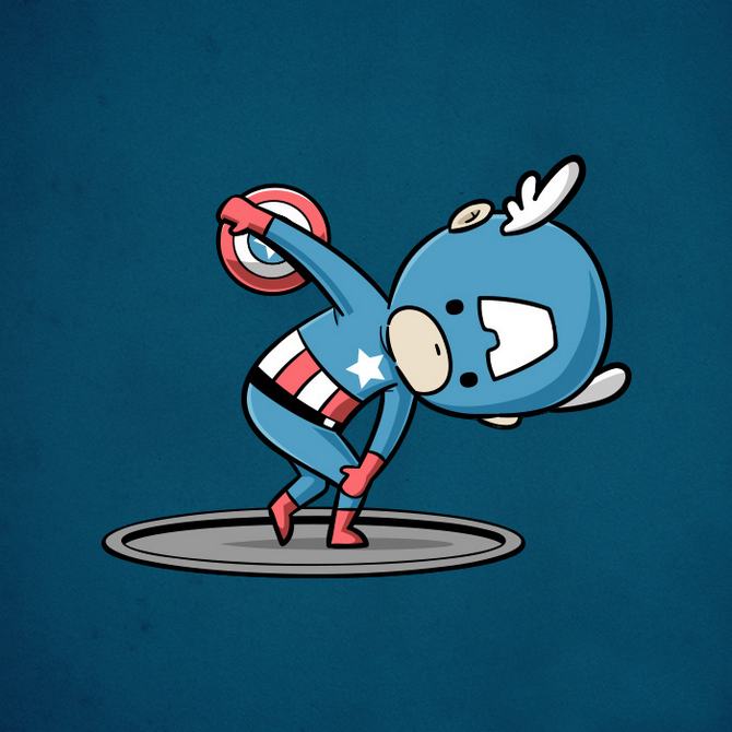 Como seria se os personagens populares usassem seus poderes no esporte (11 fotos) 2