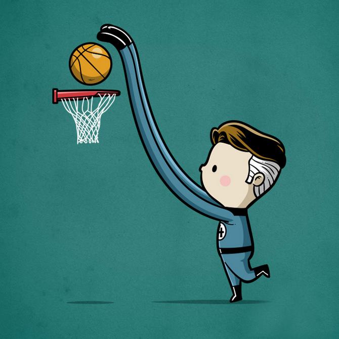 Como seria se os personagens populares usassem seus poderes no esporte (11 fotos) 6