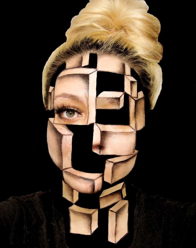 Artista gasta 12 horas para criar essas ilusões torcidas em seu rosto (19 fotos) 2