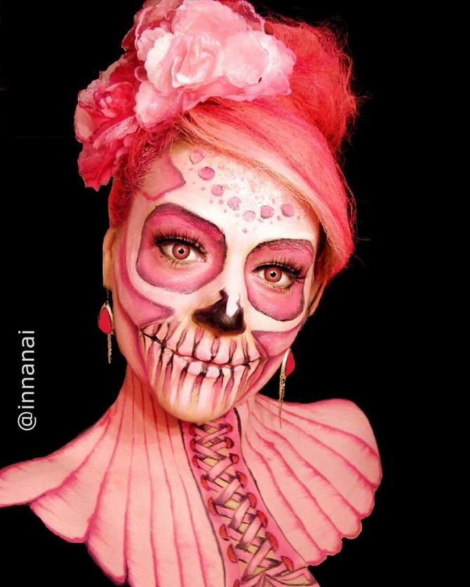 Artista gasta 12 horas para criar essas ilusões torcidas em seu rosto (19 fotos) 10