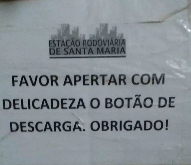 18 avisos engraçados que você só encontra nos banheiros brasileiros 7