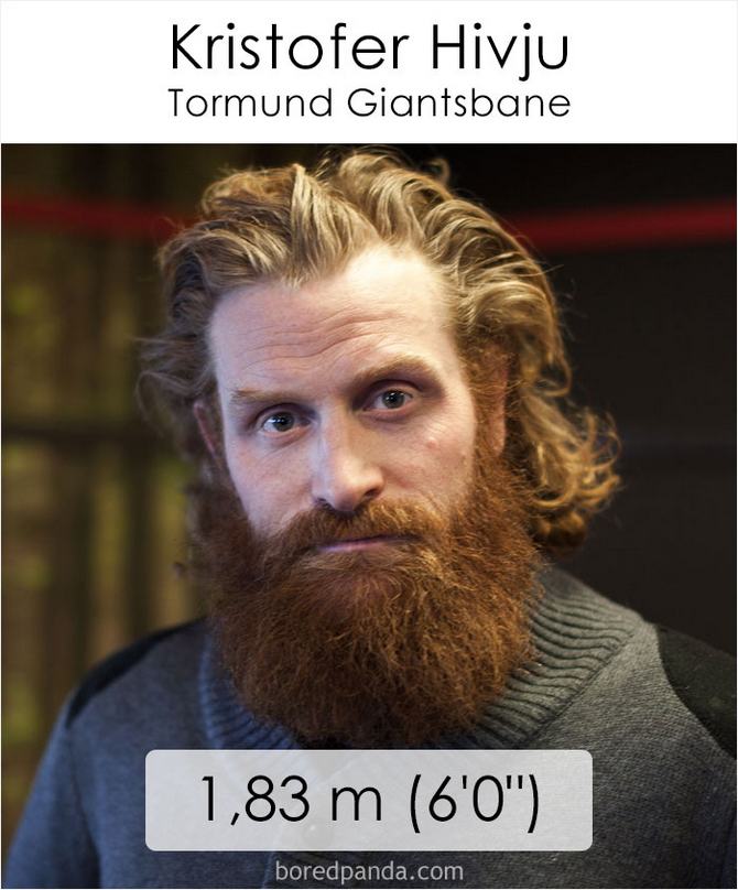 Qual é a altura dos atores da série Games of Throne 32