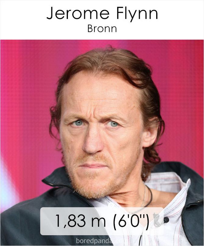 Qual é a altura dos atores da série Games of Throne 33
