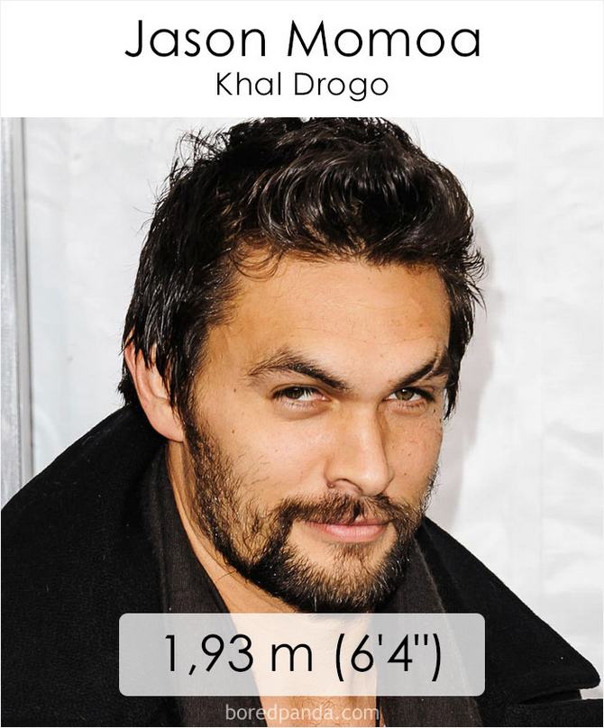 Qual é a altura dos atores da série Games of Throne 45