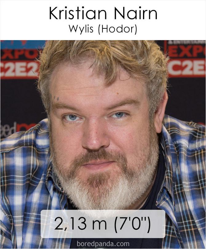 Qual é a altura dos atores da série Games of Throne 49