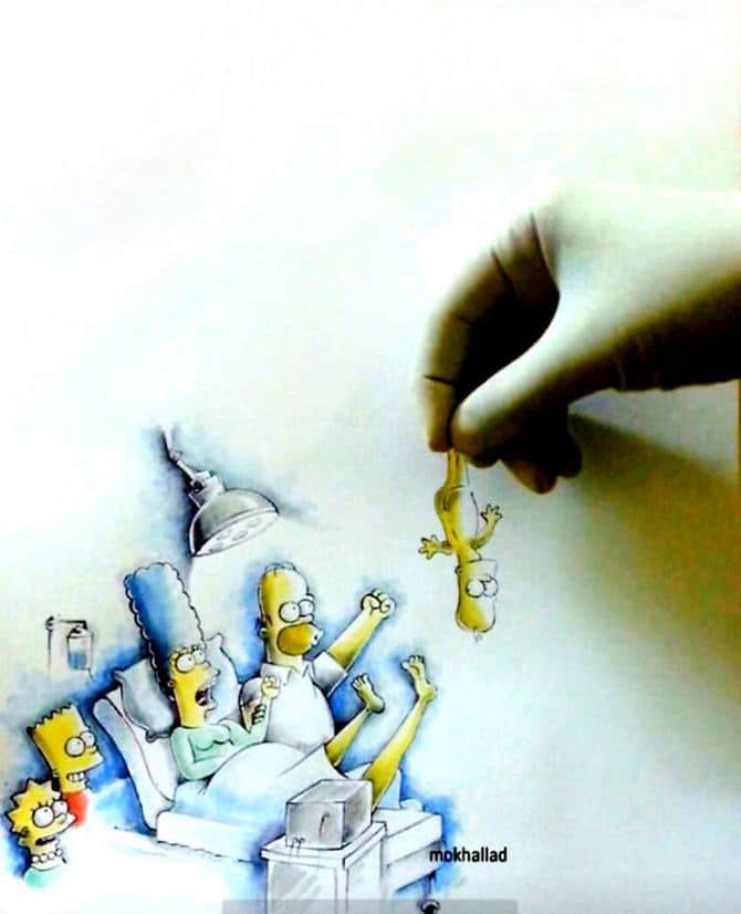 Mokhallad Habib é um farmacêutico que combinar desenhos com a vida real para fazer outras pessoas sorrir (20 fotos) 3