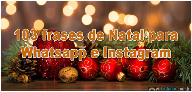 103 frases de Natal para Whatsapp e Instagram - Tediado