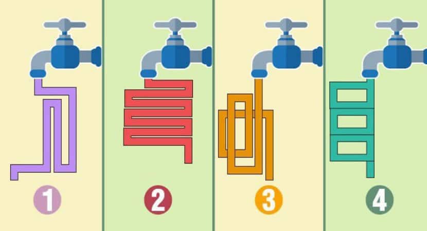 Por qual cano o fluxo da água sairia mais rápido? 1