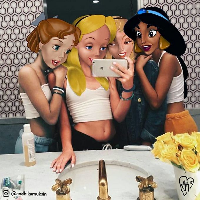 Artista coloca personagens da Disney em fotos de celebridades (44 fotos) 1