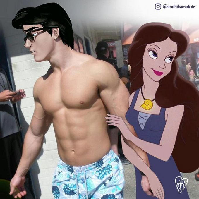 Artista coloca personagens da Disney em fotos de celebridades (44 fotos) 10