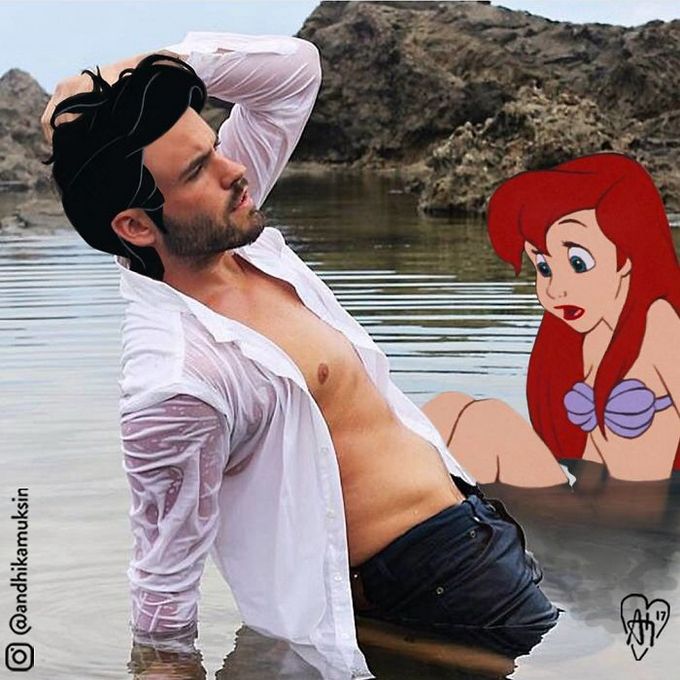 Artista coloca personagens da Disney em fotos de celebridades (44 fotos) 15