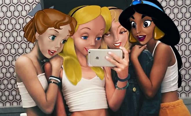 Artista coloca personagens da Disney em fotos de celebridades (44 fotos)