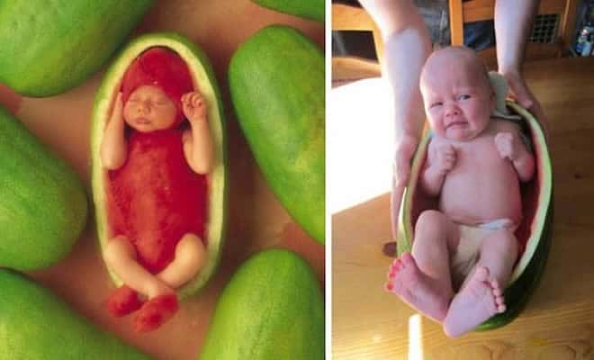 Expectativa vs realidade: Sessão de fotos com bebês (14 fotos) 14