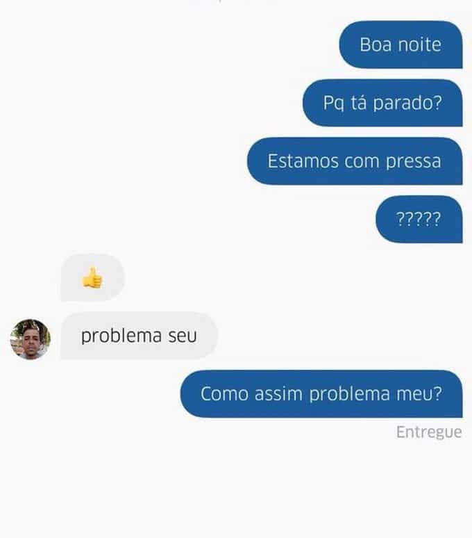 30 prints de conversar entre motorista de Uber e seus clientes 6