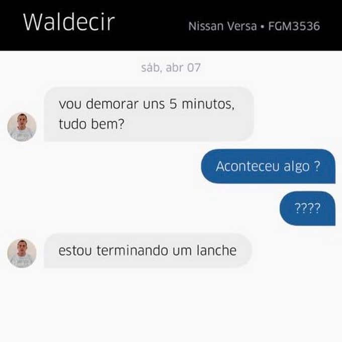 30 prints de conversar entre motorista de Uber e seus clientes 7