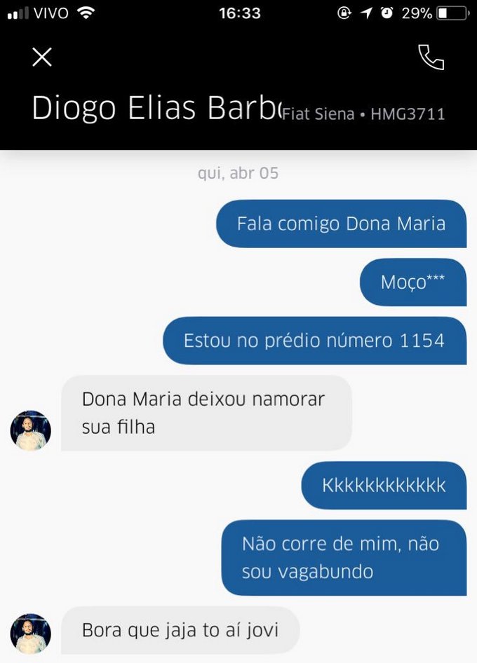 30 prints de conversar entre motorista de Uber e seus clientes 9