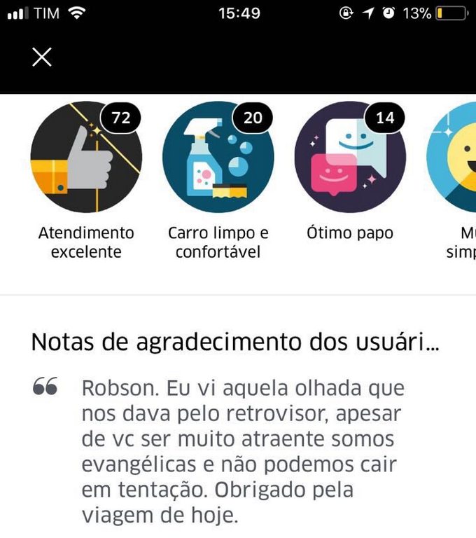 30 prints de conversar entre motorista de Uber e seus clientes 18