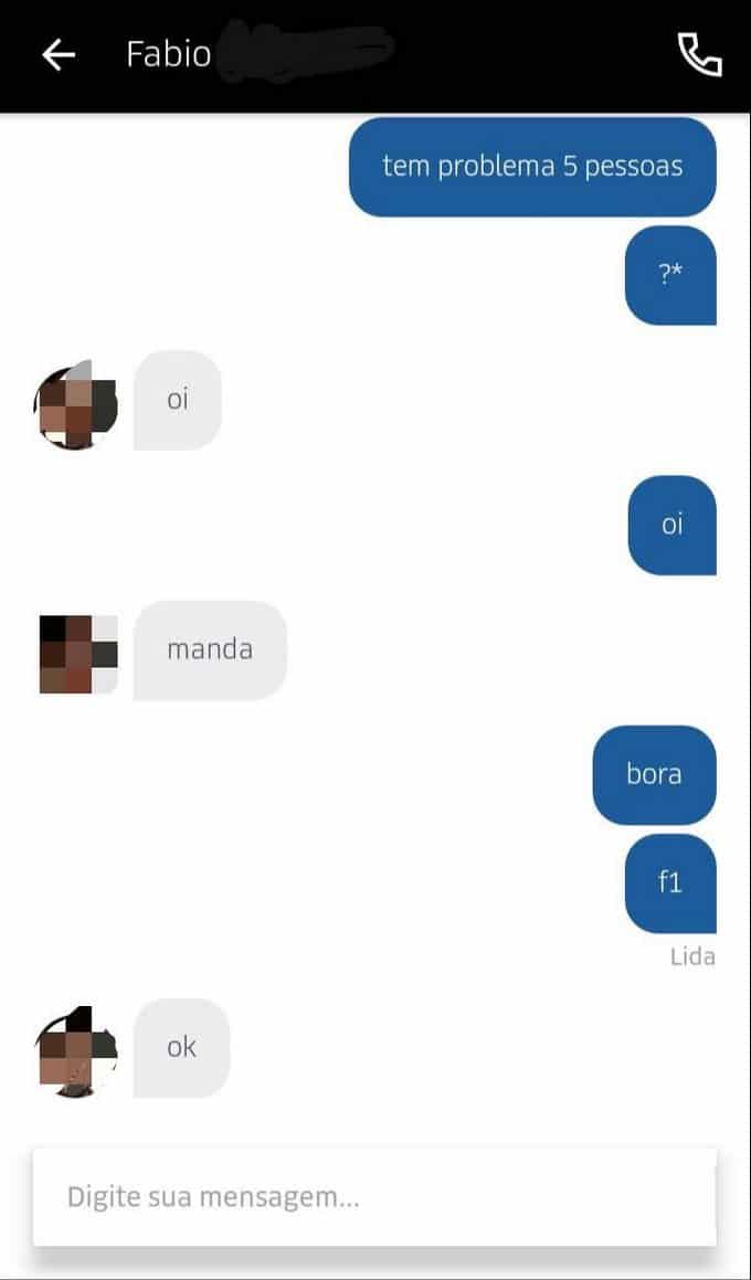 30 prints de conversar entre motorista de Uber e seus clientes 21